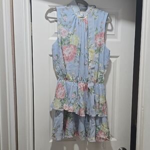 Yumi Kim Yellow and Blue Floral Dress - NWT Size L